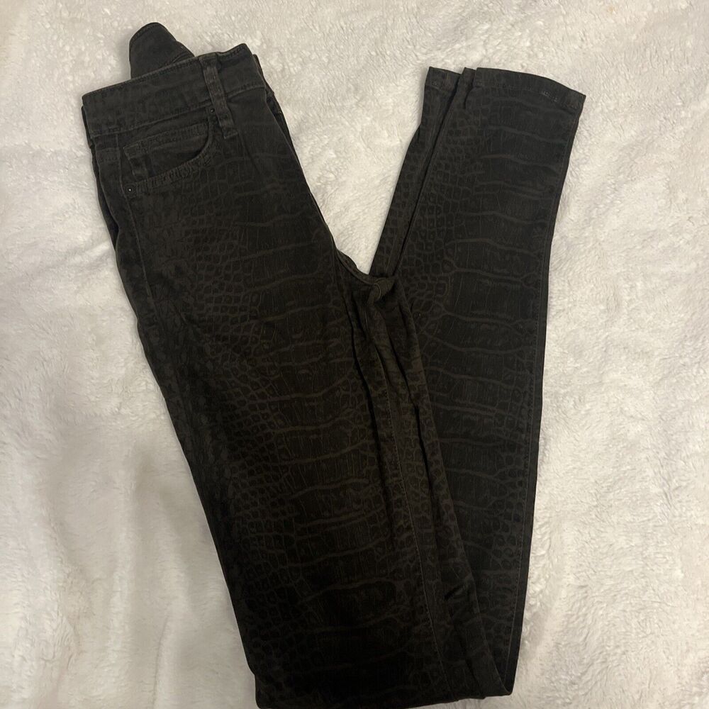 Joe's Jeans Brown Snakeskin Mid Rise Legging Jeans, Size 27